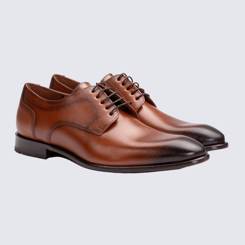 Chaussures Lloyd, Chaussures élégantes homme en cuir cognac