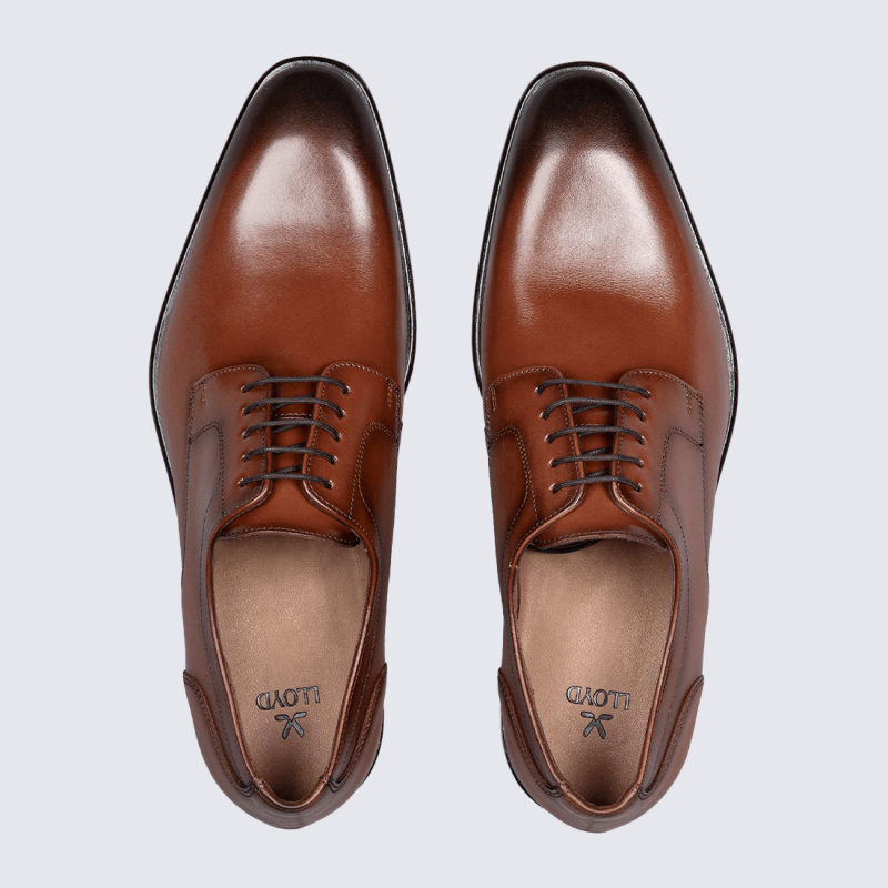 Chaussures Lloyd, Chaussures élégantes homme en cuir cognac