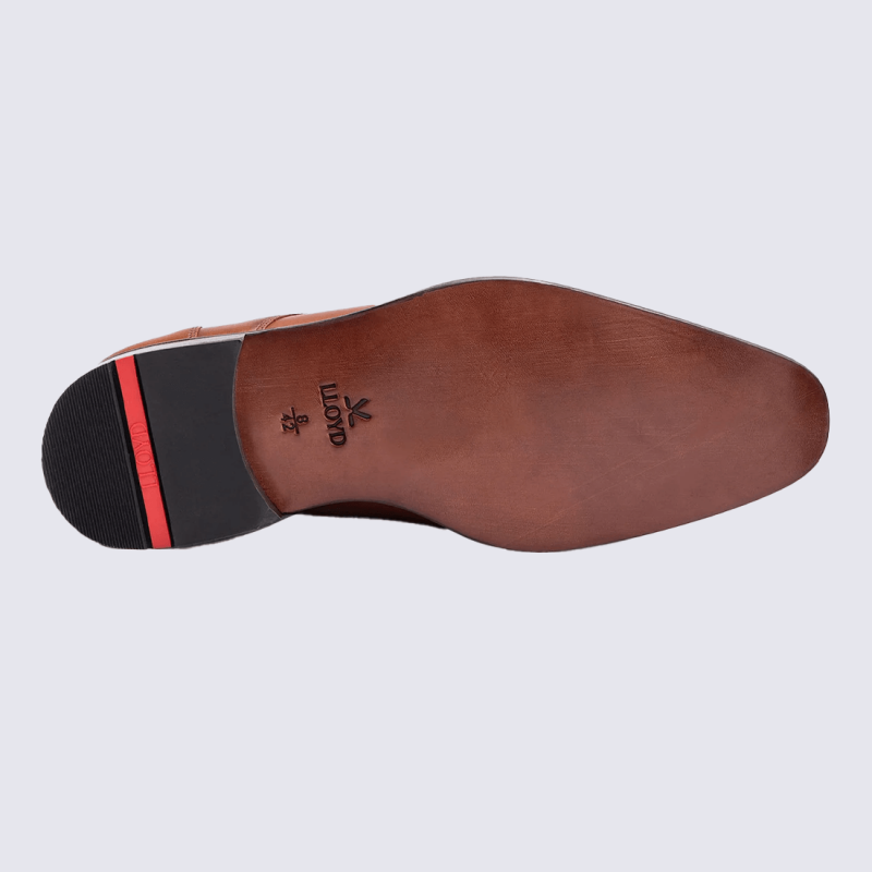 Chaussures Lloyd, Chaussures élégantes homme en cuir cognac