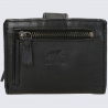 Portefeuille Bear, Portefeuille chic compact femme en cuir noir