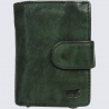 Portefeuille Bear, Portefeuille chic compact femme en cuir vert