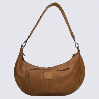 Sac Bear, Sac a bandoulière élégant femme en cuir cognac