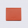 Portefeuille Hexagona, Portefeuille compact confort femme en cuir orange