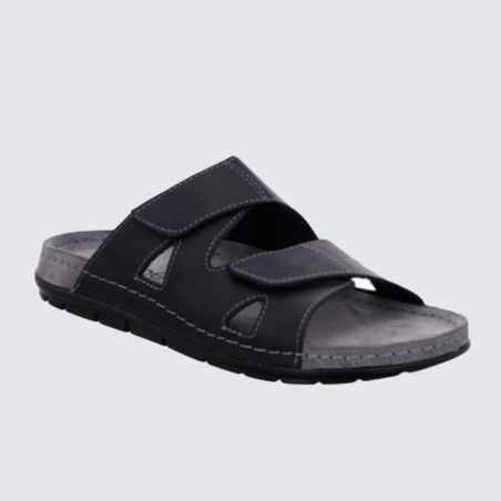 Mules Rohde, mules confortables homme en cuir océan