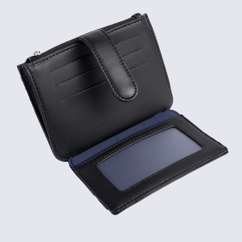 Porte-cartes HEXAGONA, Porte-cartes compact et élégant femme en synthétique noir