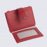 Porte-cartes HEXAGONA, Porte-cartes compact et raffiné femme en synthétique rouge foncé