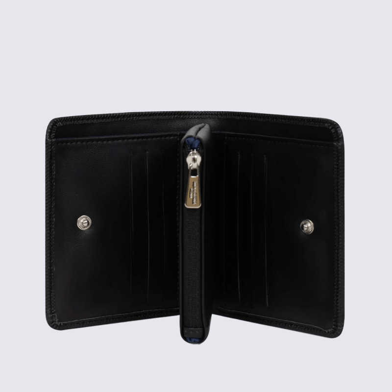 Portefeuille Hexagona, Portefeuille compact sécurisé mixte en synthétique noir