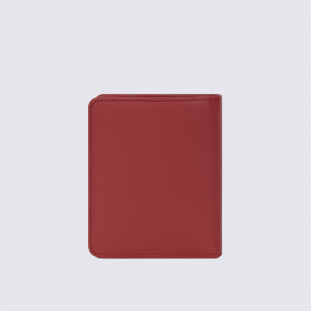 Portefeuille Hexagona, Portefeuille compact sécurisé mixte en synthétique rouge foncé
