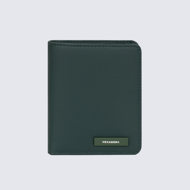 Portefeuille Hexagona, Portefeuille compact sécurisé mixte en synthétique sapin