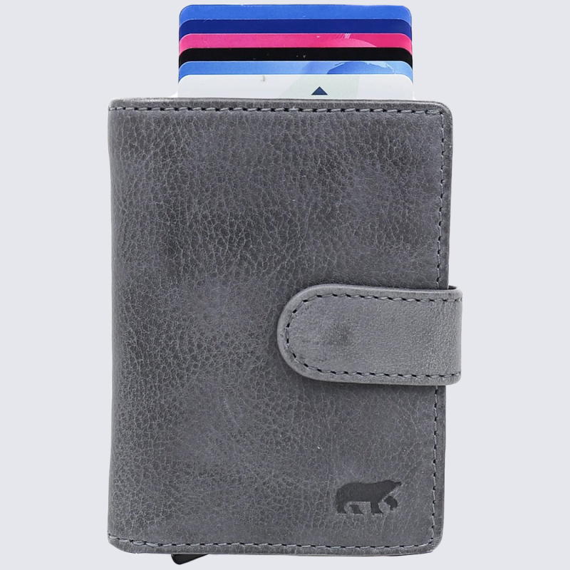 Portefeuille Bear, Portefeuille chic compact femme en cuir jeans