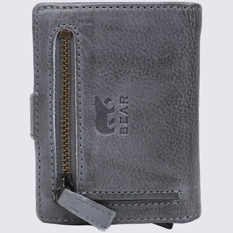 Portefeuille Bear, Portefeuille chic compact femme en cuir jeans