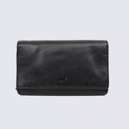 Portefeuille Bear Design, Portefeuille grand format femme en cuir noir