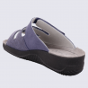 Mules Rohde, mules à bride velcro femme bleu océan