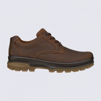 Chaussures ECCO, chaussures à lacets outdoor homme en cuir nubuck café