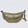 Sac bandoulière bear, sac bandoulière femme en cuir matelassé champagne