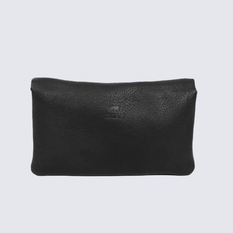 Portefeuille Bear Design, Portefeuille grand format femme en cuir noir