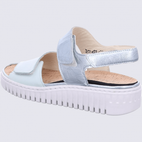 Sandales Waldlaufer, sandales confortables et cool femme en cuir menthe