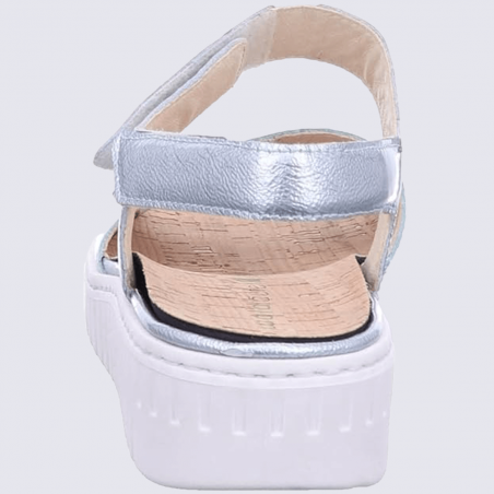 Sandales Waldlaufer, sandales confortables et cool femme en cuir menthe