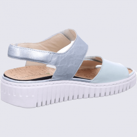 Sandales Waldlaufer, sandales confortables et cool femme en cuir menthe