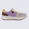 Sneaker Ara, sneaker moderne et polyvalente femme en cuir ciel nature
