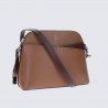 Sac Charlotte, sac bandoulière chic femme en cuir marron