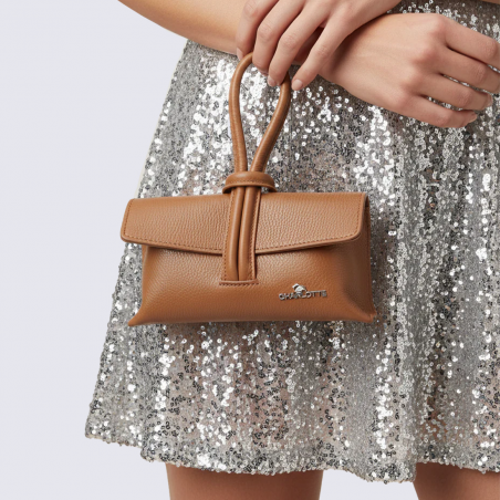 Mini sac Charlotte, sac bandoulière moderne femme en cuir
