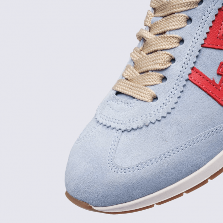 Basket Ara, Basket avec détail “49” femme en daim bleu