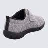 Pantoufles Rohde, Pantoufles confort intérieur femme en feutre gris