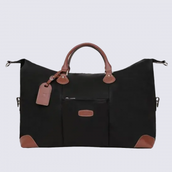Sac à main Hexagona, Sac à main grand format femme chic en cuir noir