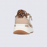 Baskets compensées Ara, Baskets compensées détail léopard femme en cuir beige