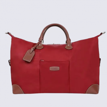 Sac à main Hexagona, Sac à main grand format femme chic en cuir rouge