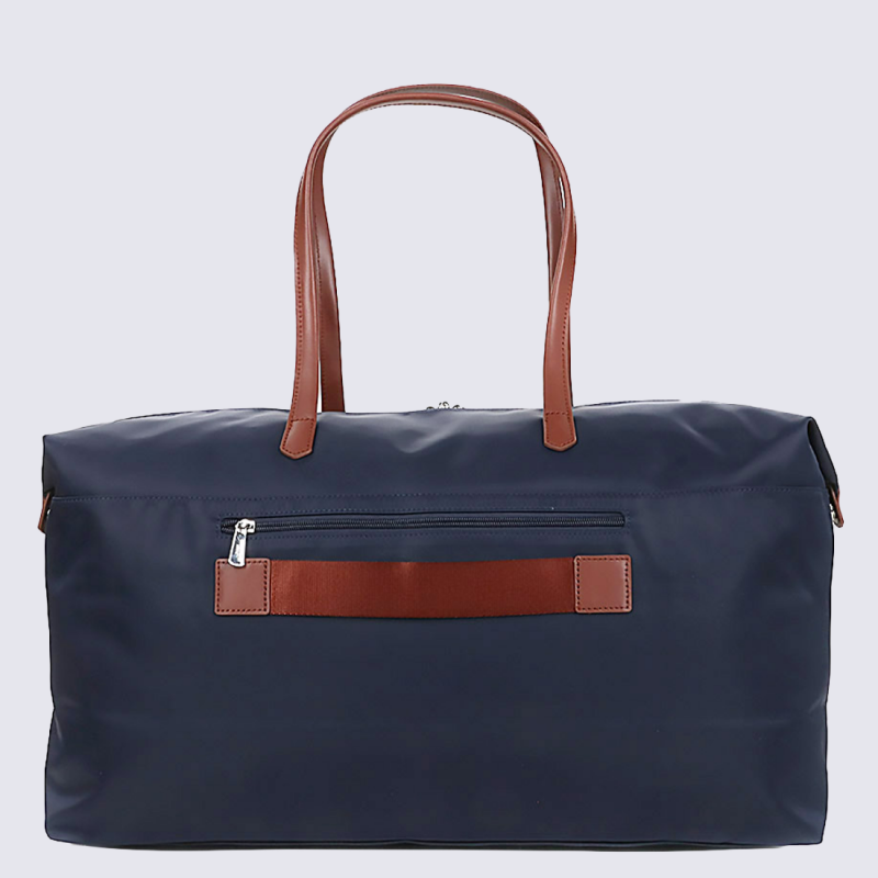 Sac de voyage Hexagona, Sac de voyage format 65 cm unisexe en nylon bleu marine