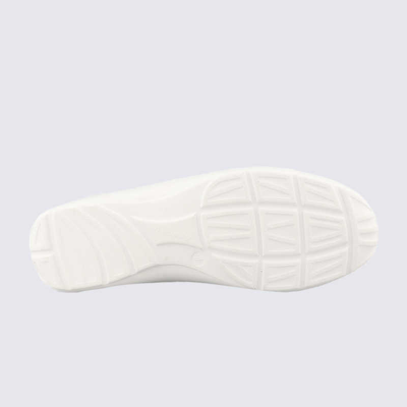 Chaussures Waldlaufer, chaussures élégants femme en cuir blanc pierre