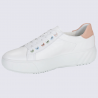 Baskets Ara, baskets Monaco femme en cuir blanc et abricot