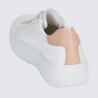 Baskets Ara, baskets Monaco femme en cuir blanc et abricot