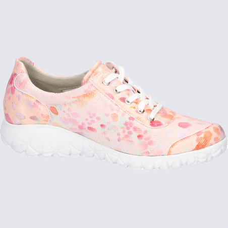 Baskets Waldlaufer, baskets confortables femme en cuir melon