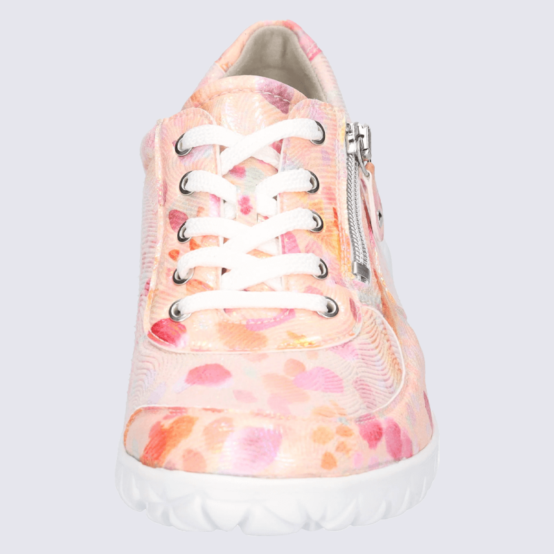 Baskets Waldlaufer, baskets confortables femme en cuir melon