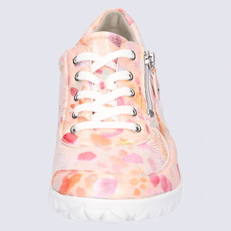 Baskets Waldlaufer, baskets confortables femme en cuir melon