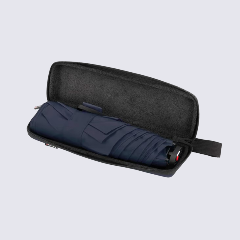 Parapluie X4U Knirps, Parapluie compact ultra-léger mixte en polyester bleu marine