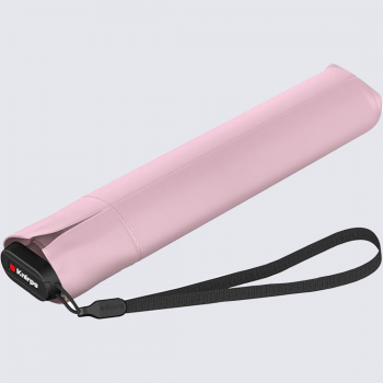 Parapluie US 050 Knirps, Parapluie slim ultra-léger mixte en polyester rose Heat Shield