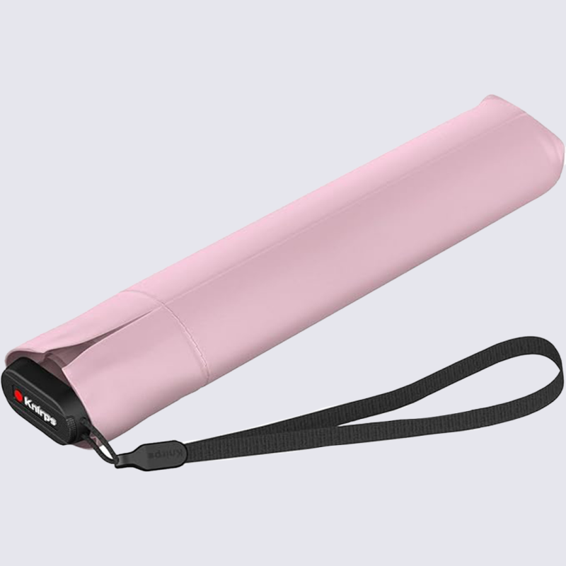 Parapluie US 050 Knirps, Parapluie slim ultra-léger mixte en polyester rose Heat Shield