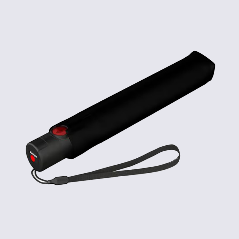 Parapluie U.200 Knirps, Parapluie pliant automatique ultra-léger mixte en polyester noir
