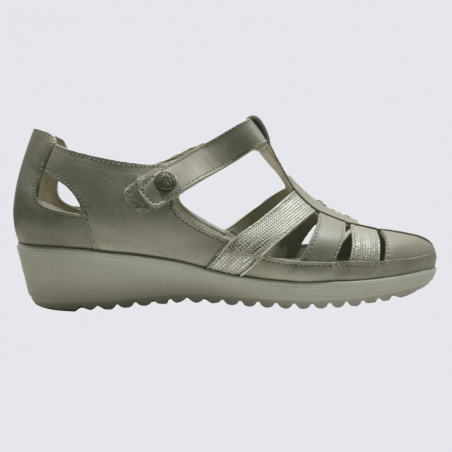 Chaussures ouverte Arima, chaussures confort et parfait pour l'ete femme en cuir beige