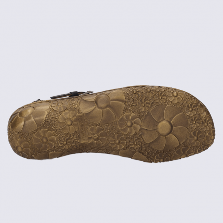 Sandales Josef Seibel, sandales à bouts fermés femme en cuir noir