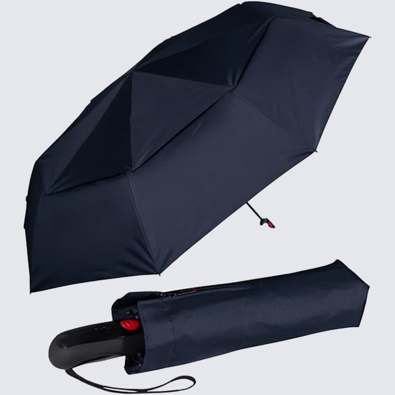 Parapluie Knirps Fiber Xtreme Duomatic XXL, parapluie de poche automatique mixte en polyester bleu marine