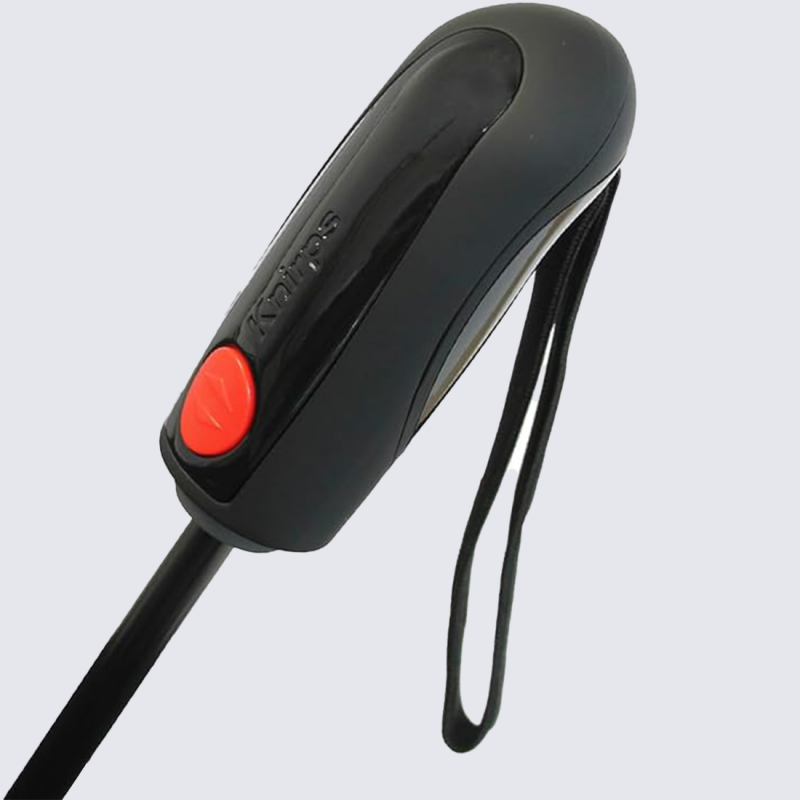 Parapluie Knirps A.200 Duomatic, parapluie de poche automatique mixte en polyester marine à pois rouges