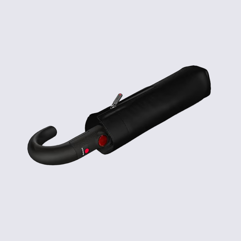 Parapluie pliant Duomatic T.260 Knirps, Parapluie compact mixte en polyester noir