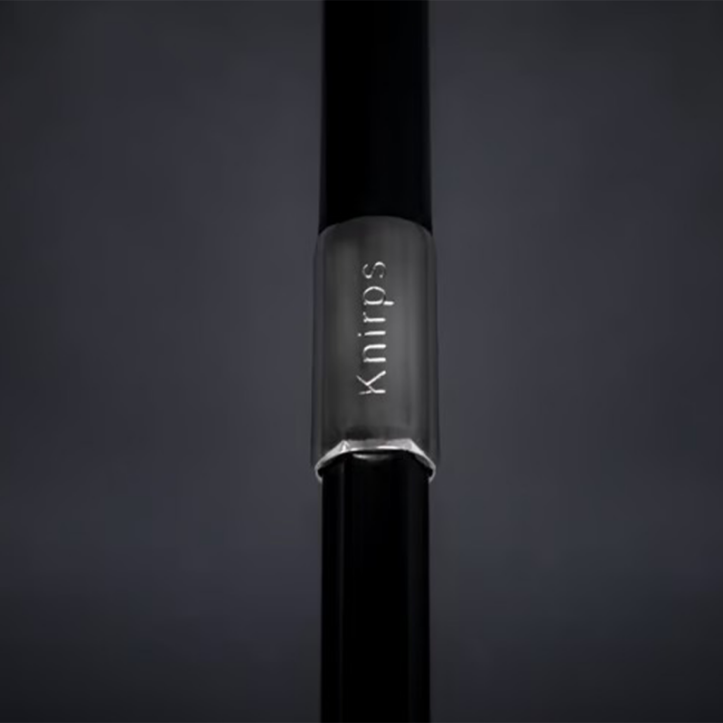 Parapluie pliant Duomatic T.260 Knirps, Parapluie motif à carreaux mixte en polyester noir