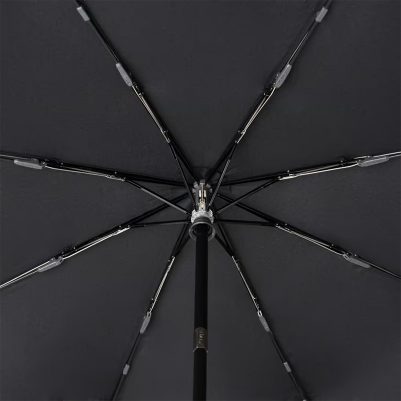 Parapluie pliant Duomatic T.260 Knirps, Parapluie motif à carreaux mixte en polyester noir