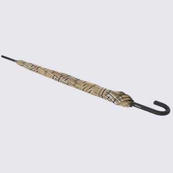 Parapluie pliant Duomatic T.760 Knirps, Parapluie motif à carreaux mixte en polyester beige
